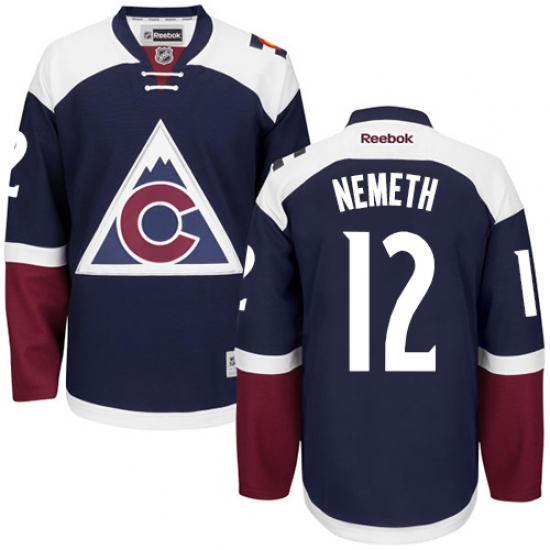 Men's Reebok Colorado Avalanche #12 Patrik Nemeth Premier Blue Third NHL Jersey - Ujersey
