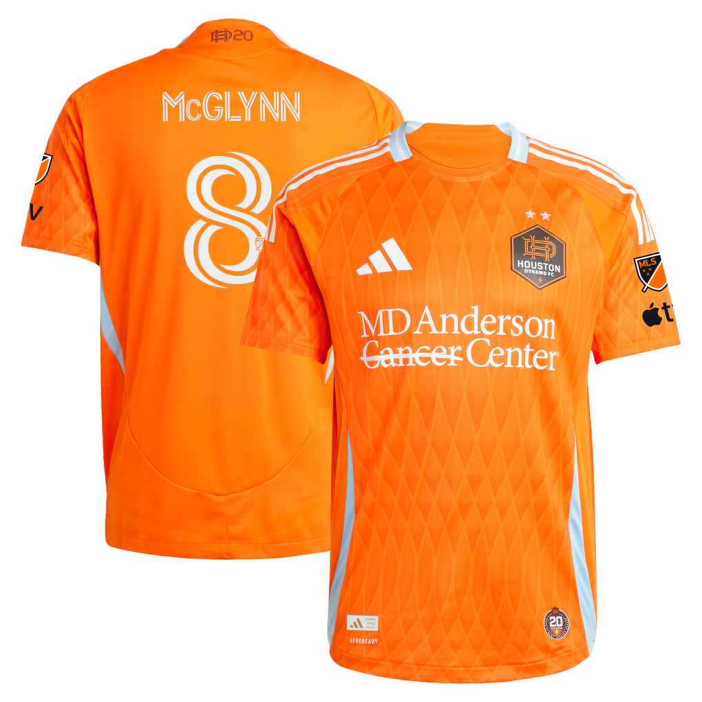 Men's Houston Dynamo FC Jack McGlynn adidas Orange 2025 Season 20 On-Field Authentic Jersey - Ujersey