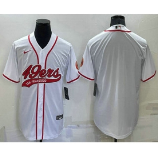 Men's San Francisco 49ers Blank White Stitched MLB Cool Base Nike Baseball Jersey - Ujersey