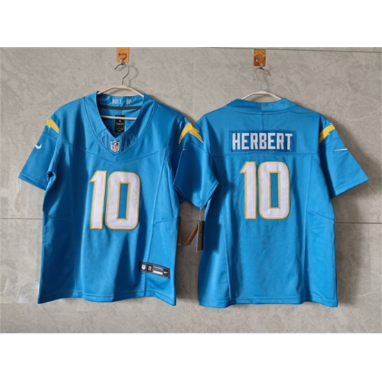 Women's Los Angeles Chargers #10 Justin Herbert Blue 2025 F.U.S.E. Alternate Vapor Limited Football Stitched Jersey(Run Small) - Ujersey