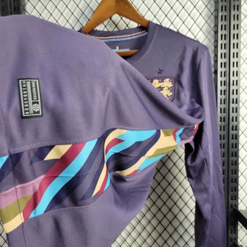 England Soccer Jersey Away Long Sleeve Custom Shirt EURO 2024 - SUjersey01