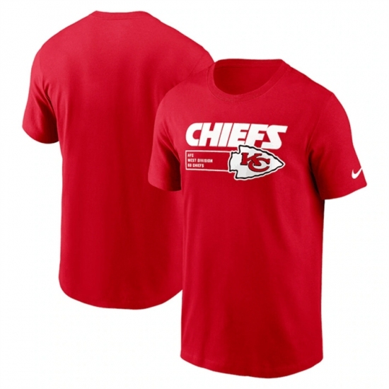 Men's Kansas City Chiefs Red Division Essential T Shirt - Ujersey