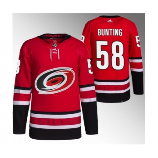 Men's Carolina Hurricanes #58 Michael Bunting Red Stitched Jersey - Ujersey