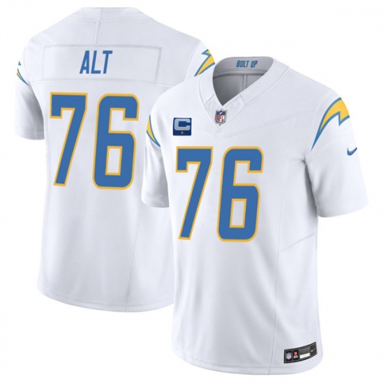 Men's Los Angeles Chargers #76 Joe Alt White 2025 F.U.S.E With 1-Star C Vapor Limited Stitched Football Jersey - Ujersey