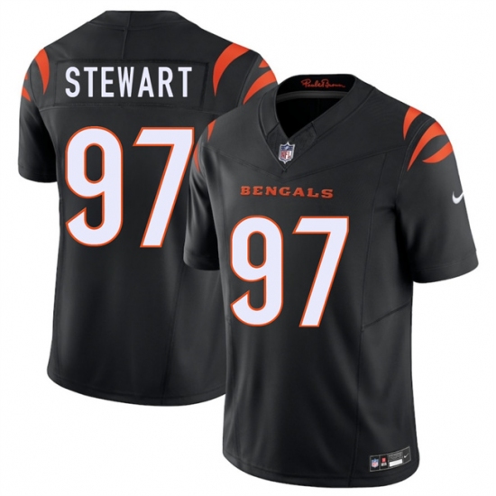 Men's Cincinnati Bengals #97 Shemar Stewart Black 2025 Draft F.U.S.E. Vapor Untouchable Limited Football Stitched Jersey - Ujersey