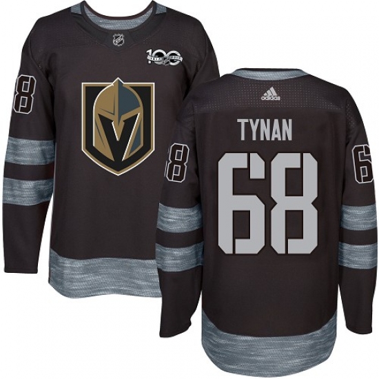 Men's Adidas Vegas Golden Knights #68 T.J. Tynan Authentic Black 1917-2017 100th Anniversary NHL Jersey
