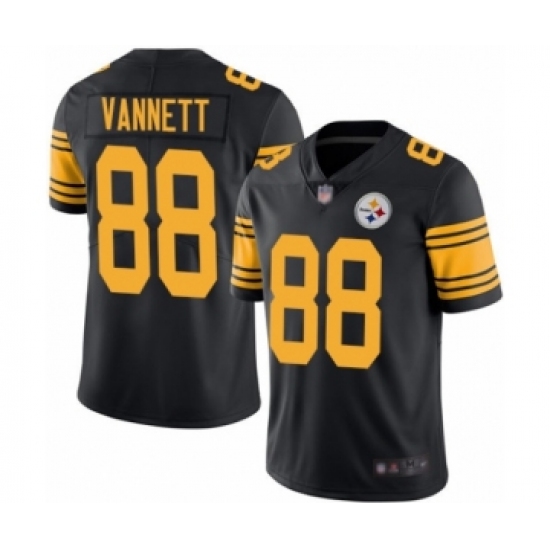 Men's Pittsburgh Steelers #88 Nick Vannett Limited Black Rush Vapor Untouchable Football Jersey - Ujersey