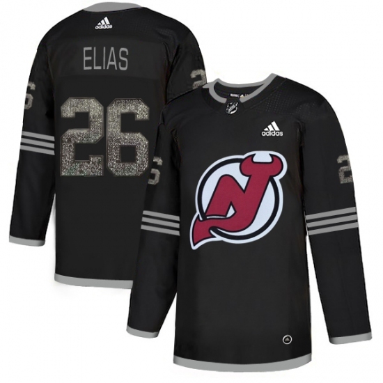 Men's Adidas New Jersey Devils #26 Patrik Elias Black Authentic Classic Stitched NHL Jersey - Ujersey