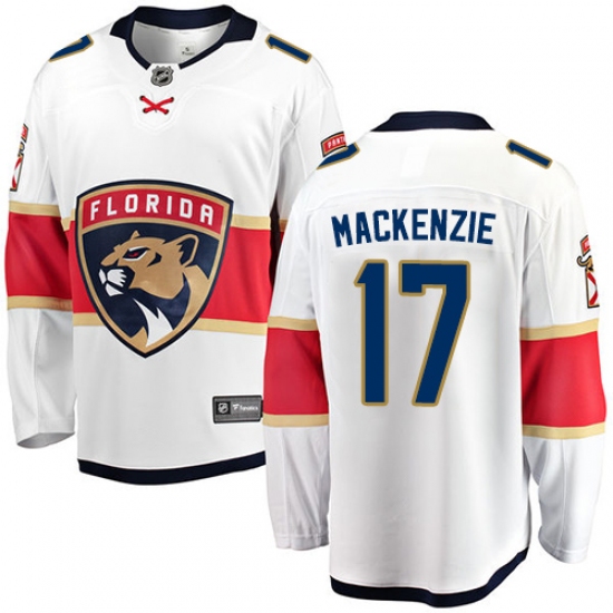 Youth Florida Panthers #17 Derek MacKenzie Fanatics Branded White Away Breakaway NHL Jersey - Ujersey