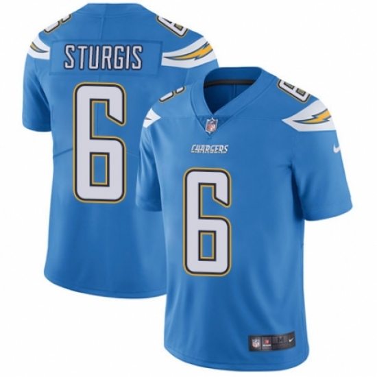 Youth Nike Los Angeles Chargers #6 Caleb Sturgis Electric Blue Alternate Vapor Untouchable Elite Player NFL Jersey - Ujersey
