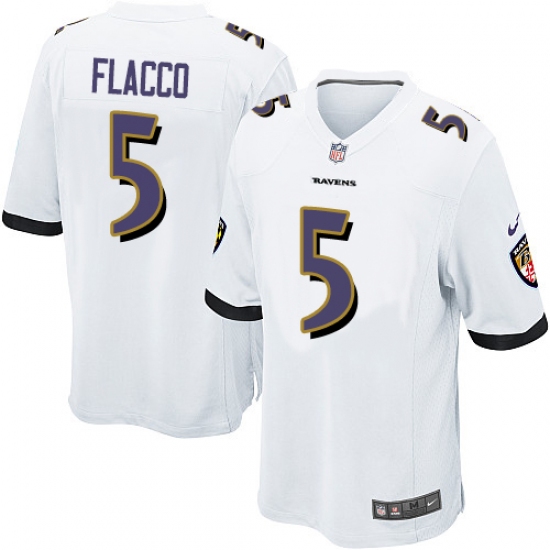 Youth Nike Baltimore Ravens #5 Joe Flacco Game White NFL Jersey - Ujersey