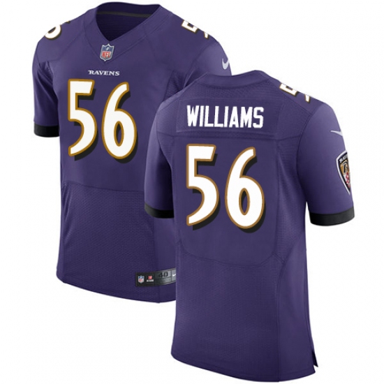 Men's Nike Baltimore Ravens #56 Tim Williams Elite Purple Team Color NFL Jersey - Ujersey