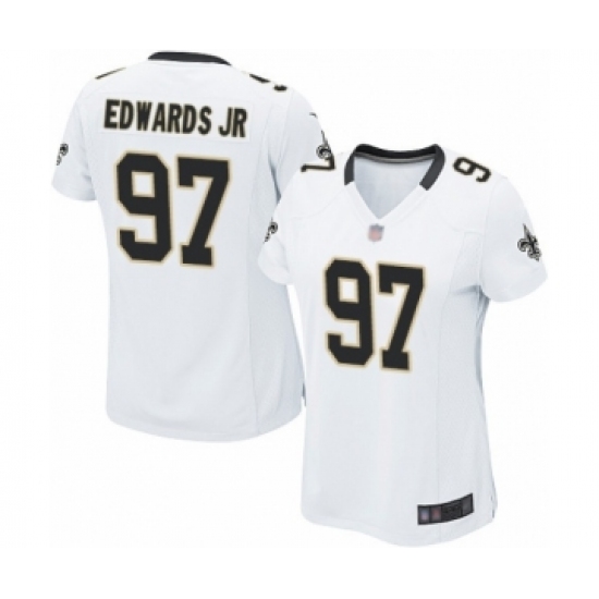 Women's New Orleans Saints #97 Mario Edwards Jr Game White Football Jersey - Ujersey