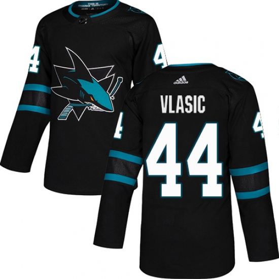 Men's Adidas San Jose Sharks #44 Marc-Edouard Vlasic Premier Black Alternate NHL Jersey - Ujersey