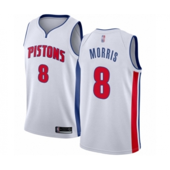 Youth Detroit Pistons #8 Markieff Morris Swingman White Basketball Jersey - Association Edition - Ujersey
