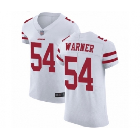 Men's San Francisco 49ers #54 Fred Warner White Vapor Untouchable Elite Player Football Jersey - Ujersey
