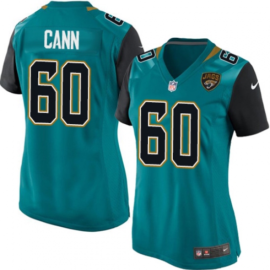 Women's Nike Jacksonville Jaguars #60 A. J. Cann Game Teal Green Team Color NFL Jersey - Ujersey
