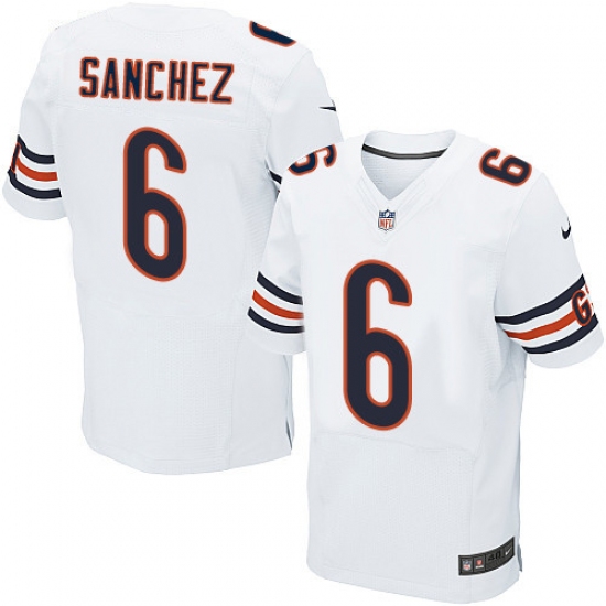Men's Nike Chicago Bears #6 Mark Sanchez Elite White NFL Jersey - Ujersey