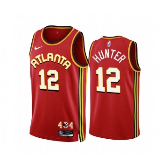 Men's Atlanta Hawks #12 De'Andre Hunter 2022-23 Red Icon Edition Stitched Jersey - Ujersey