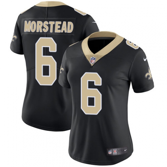 Women's Nike New Orleans Saints #6 Thomas Morstead Black Team Color Vapor Untouchable Limited Player NFL Jersey - Ujersey