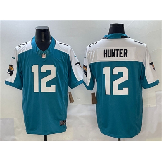Men's Jacksonville Jaguars #12 Travis Hunter Teal White 2025 Draft F.U.S.E. Florida Vapor Untouchable Football Stitched Jersey - Ujersey