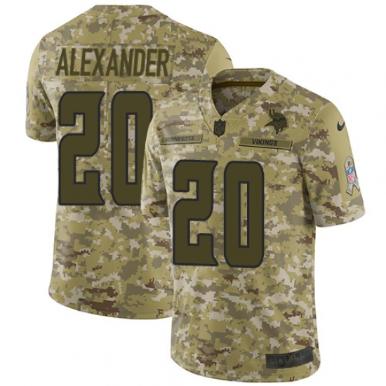 Men's Nike Minnesota Vikings #20 Mackensie Alexander Limited Camo 2018 Salute to Service NFL Jersey - Ujersey