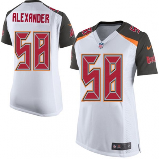 Women's Nike Tampa Bay Buccaneers #58 Kwon Alexander Game White NFL Jersey - Ujersey