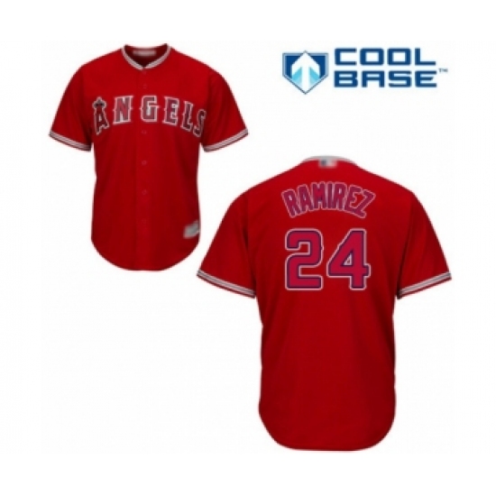 Youth Los Angeles Angels of Anaheim #24 Noe Ramirez Authentic Red Alternate Cool Base Baseball Player Jersey - Ujersey