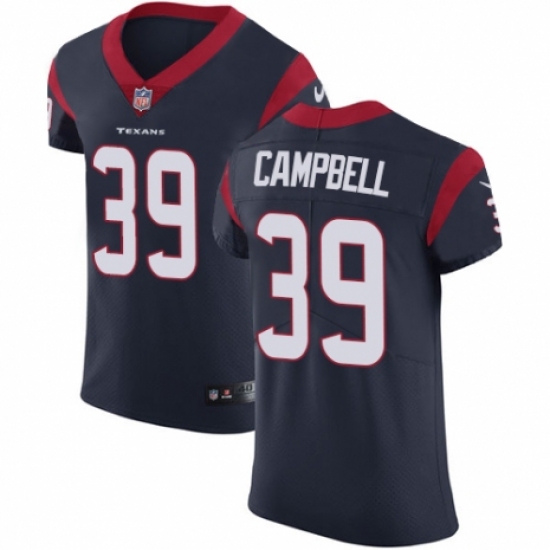 Men's Nike Houston Texans #39 Ibraheim Campbell Navy Blue Team Color Vapor Untouchable Elite Player NFL Jersey - Ujersey