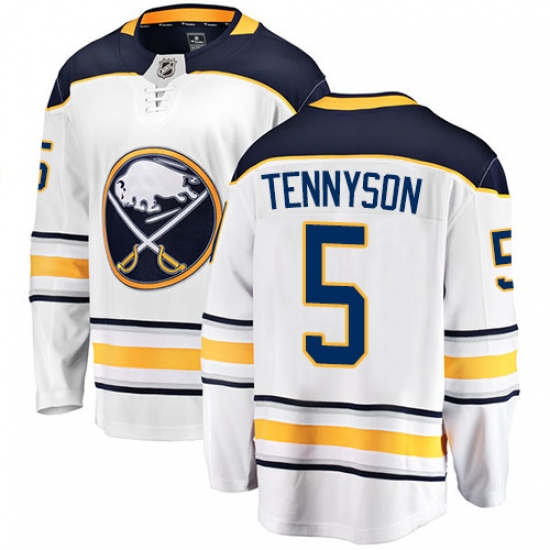 Youth Buffalo Sabres #5 Matt Tennyson Fanatics Branded White Away Breakaway NHL Jersey - Ujersey