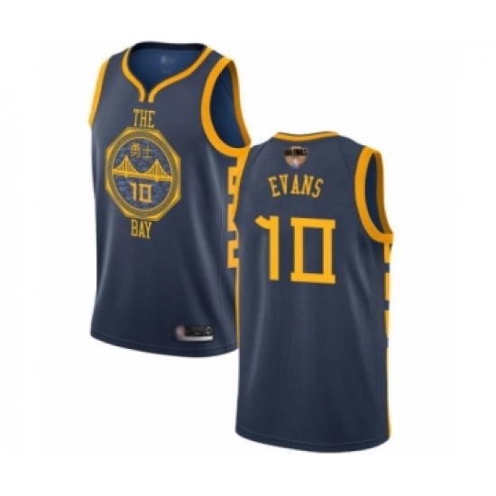 Women's Golden State Warriors #10 Jacob Evans Swingman Navy Blue Basketball 2019 Basketball Finals Bound Jersey - City Edition - Ujersey