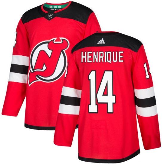 Men's Adidas New Jersey Devils #14 Adam Henrique Premier Red Home NHL Jersey - Ujersey