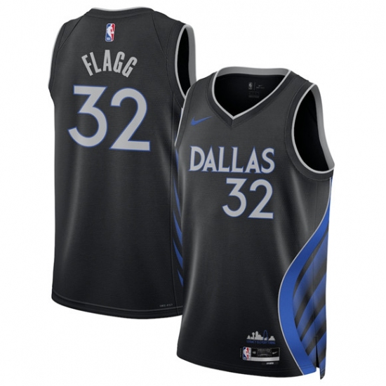 Men's Dallas Mavericks #32 Cooper Flagg Black 2025-26 City Edition Stitched Basketball Jersey - ujerseystore