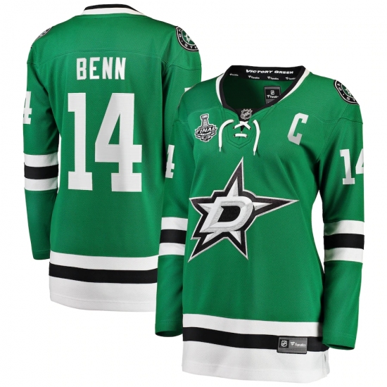 Women's Dallas Stars #14 Jamie Benn Fanatics Branded Green 2020 Stanley Cup Final Bound Home Player Breakaway Jersey