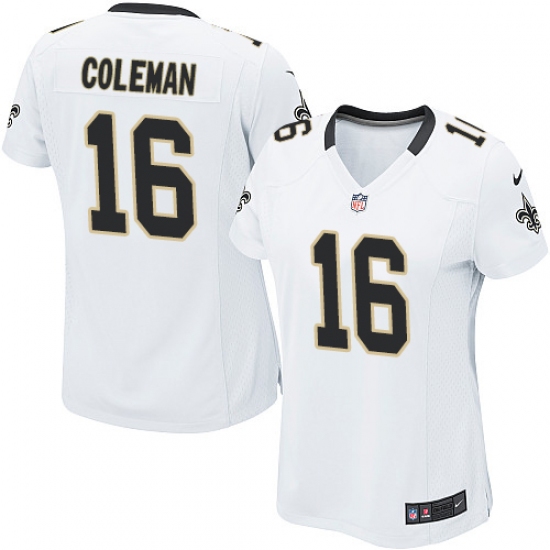 Women's Nike New Orleans Saints #16 Brandon Coleman Game White NFL Jersey - Ujersey