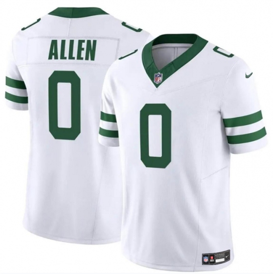 Men's New York Jets #0 Braelon Allen White 2024 F.U.S.E. Vapor Limited Stitched Jersey - Ujersey