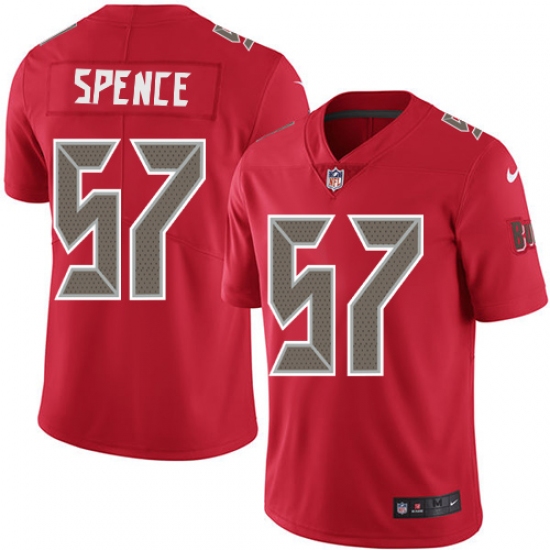 Men's Nike Tampa Bay Buccaneers #57 Noah Spence Elite Red Rush Vapor Untouchable NFL Jersey - Ujersey