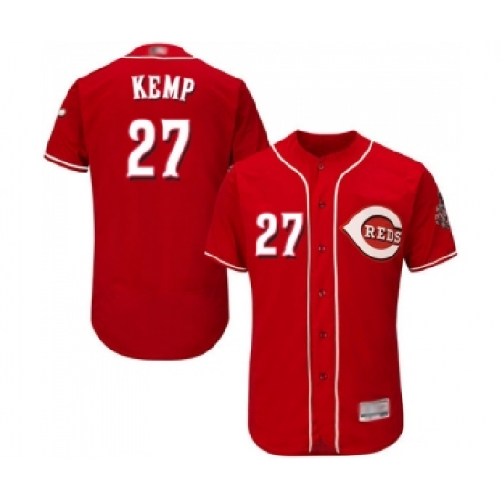 Men's Cincinnati Reds #27 Matt Kemp Red Alternate Flex Base Authentic Collection Baseball Jersey - Ujersey