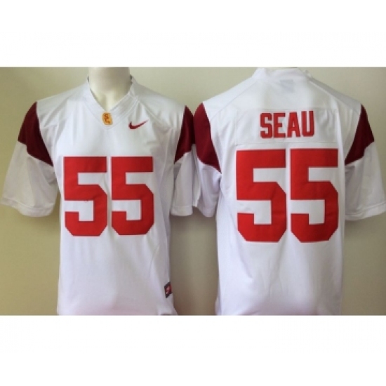 USC Trojans 55 Junior Seau White College Football Jersey - Ujersey