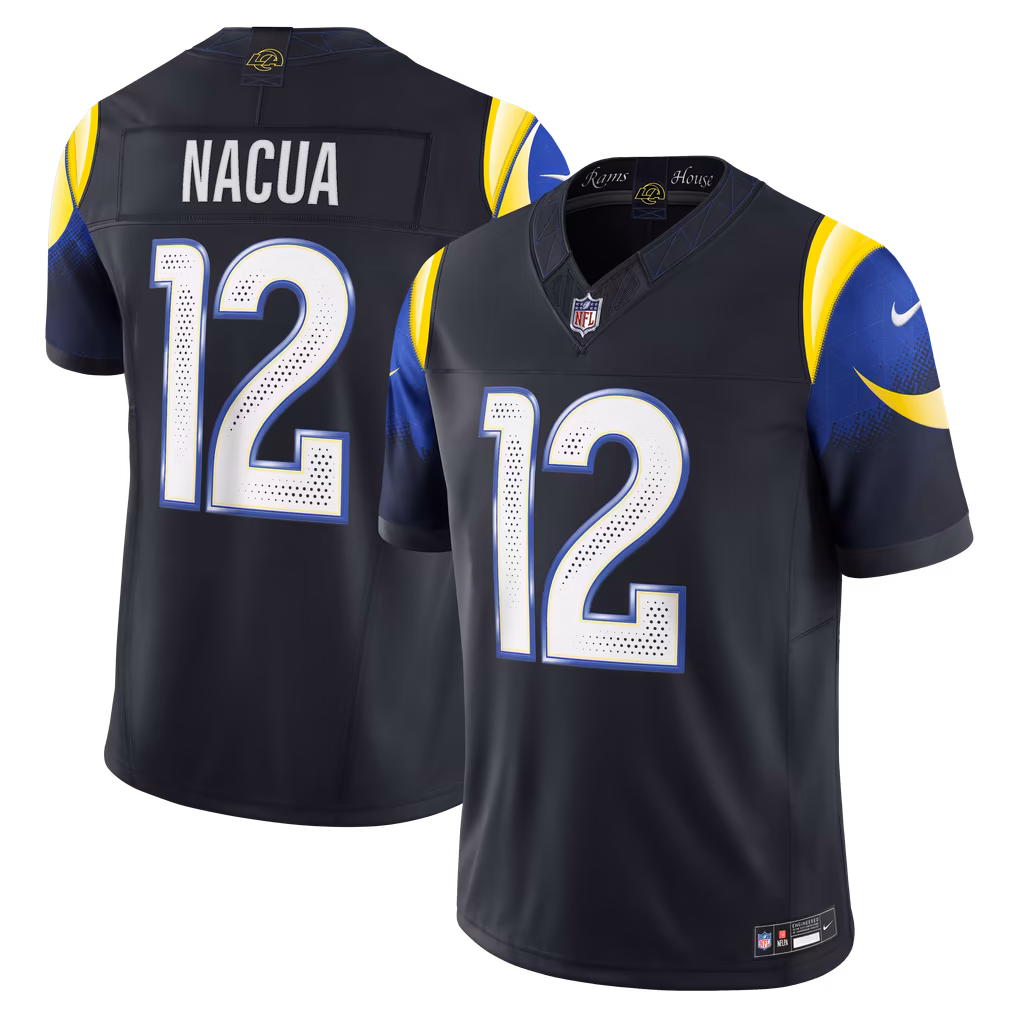 Men's Los Angeles Rams Puka Nacua Nike Dark Blue Rivalries Collection Stitched Limited Jersey - Ujersey