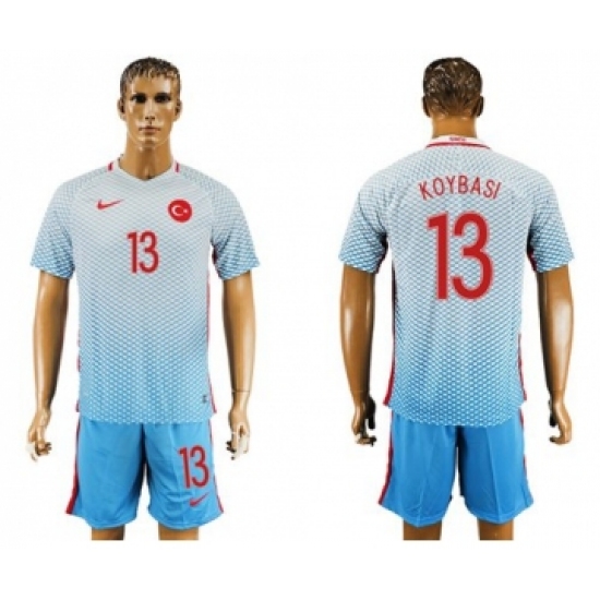 Turkey #13 Koybasi Away Soccer Country Jersey