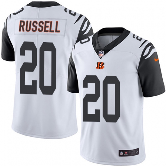 Youth Nike Cincinnati Bengals #20 KeiVarae Russell Limited White Rush Vapor Untouchable NFL Jersey - Ujersey
