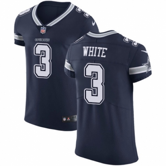Men's Nike Dallas Cowboys #3 Mike White Navy Blue Team Color Vapor Untouchable Elite Player NFL Jersey - Ujersey