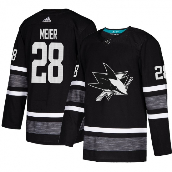 Men's Adidas San Jose Sharks #28 Timo Meier Black 2019 All-Star Game Parley Authentic Stitched NHL Jersey - Ujersey