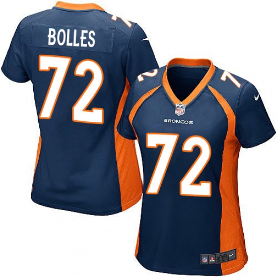 Women's Nike Denver Broncos #72 Garett Bolles Game Navy Blue Alternate NFL Jersey - Ujersey