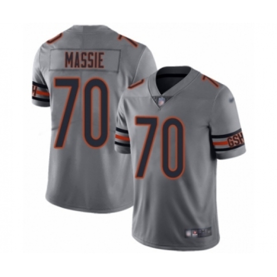Youth Chicago Bears #70 Bobby Massie Limited Silver Inverted Legend Football Jersey - Ujersey