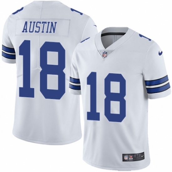 Men's Nike Dallas Cowboys #18 Tavon Austin White Vapor Untouchable Limited Player NFL Jersey - Ujersey