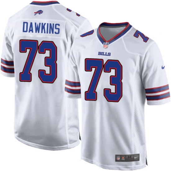 Men's Nike Buffalo Bills #73 Dion Dawkins Game White NFL Jersey - Ujersey
