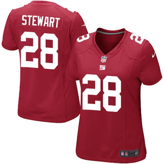Women's Nike New York Giants #28 Jonathan Stewart Game Red Alternate NFL Jersey - Ujersey