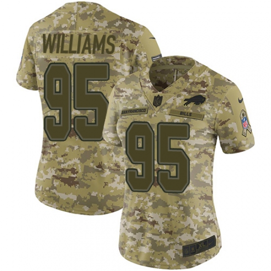 Women's Nike Buffalo Bills #95 Kyle Williams Limited Camo 2018 Salute to Service NFL Jersey - Ujersey